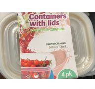 CONTAINERS WITH LIDS 4 PACK