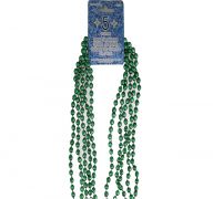 GREEN 5 PACK DISCO BEADS 32 INCH