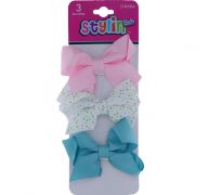 SNAP BOW 3 PACK BARRETTES