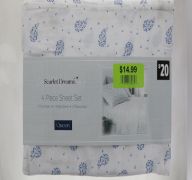 14.99 QUEEN 4 PIECE SHEET SET