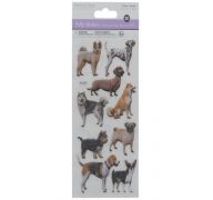 DOG SHIMMER ANIMAL STICKERS 3D