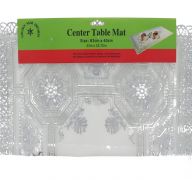 CENTER TABLE MAT SILVER 33 X 15.75 IN