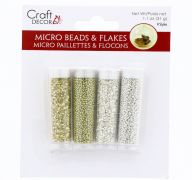 MICRO BEADS AND FLAKES GOLD AND SILVER  