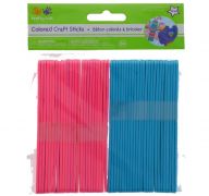 COLORED CRAFT STICKS PINK AND BLUE 50 PACK 4.5 X 3.8 INCH  XXX DIS