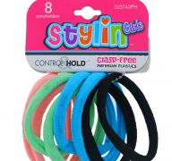STYLIN GIRL CLASP FREE PONY HOLDER 8 PACK