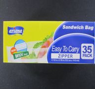 STORAGE BAG SANDWICH ZIPPER 35PK