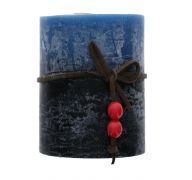 SHORT TWO TONED SCENTED CANDLE PILLAR