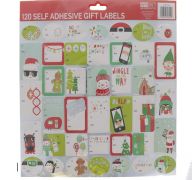 Self Adhesive Christmas Gift Tags Individual Gift Tag Stickers in a Variety of Styles and Christmas Designs 2 Pack 120 Labels