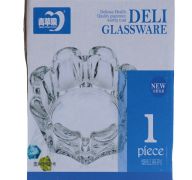 GLASS ASH TRAY WITH DESIGNS