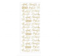 GOLD STICKERS WITH FAISED BASED PHRASES 34 PC