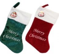 1.99 STOCKING W MERRY CHRISTMAS EMBROIDERY