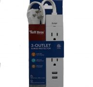 14.99TUFF BROS 3 OUTLET AND USB  