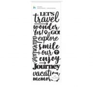 VACATION PHRASES BLACK STICKERS 17 PC