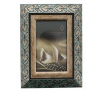 BLUE AND GOLD FRAME 4X6 INCH