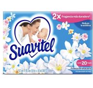 SUAVITEL 2X DRYER SHEETS MAS FRESCA PRIMAVERA 20 HOJAS