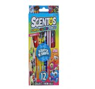 SCENTED CHARACTER PENCILS 12 PACK  XXX