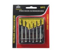 DELUXE PRECISION SCREWDRIVER 6 PC FOR EYEGLASSES, ELECTRONIC OR FINE WORK