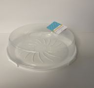 CAKE SERVER WITH CLEAR LOCK