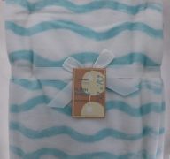 LIGHT BLUE AND WHITE BLANKET 50 X 70 INCH