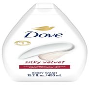 4.99 DOVE SILKY VELVET BODY WASH 15.2 FL OZ