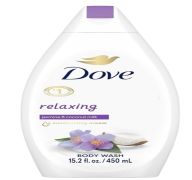 4.99 DOVE RELAXING JASMINE AND COCONUT MILK BODY WASH 15.2 FL OZ 