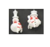 1.99 INSIDE GLITTER SNOWMAN WITH HAT AND FABRIC SCARF