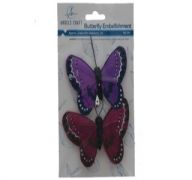 2pcpk Butterfly Embellishment 8.5X8cm  