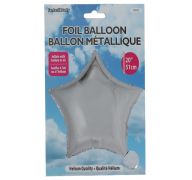 Star Shape Foil Mylar Balloon Silver