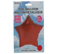 Red Star Shape Foil Mylar Balloon  
