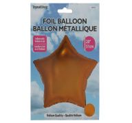 Star Shape Foil Mylar Balloon Orange