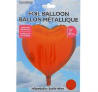 RED FOIL HEART SHAPE BALLOON 18 INCH