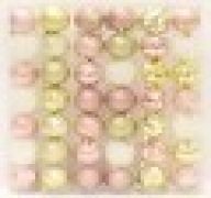 GOLD PINK WHITE ORNAMENTS