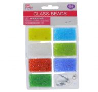 COLORFUL GLASS BEADS WITH CORD