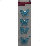 BLUE SHEER BUTTERFLY 4 PACK