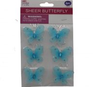 BLUE SHEER BUTTERFLY 6 PACK