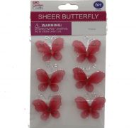 SHEER BUTTERFLY RED 4 PACK