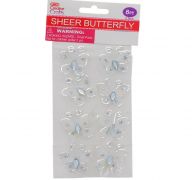 SHEER BUTTERFLY WHITE 8 PACK SMALL XXX
