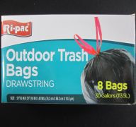 OUTDOOR TRASH BAGS 8 PC  30GL  SUB