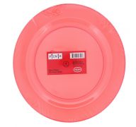 RED PLASTIC PLATE 10 INCH 4 PACK