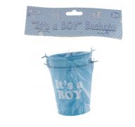 ITS A BOY BUCKET 7CM X 7CM BLUE 2 COUNT