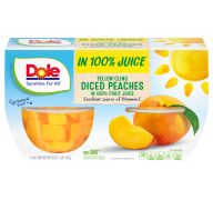2.99 DOLE DICED PEACHES IN JUICE 4 PACK