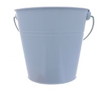 WHITE TIN METAL BUCKET