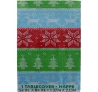 UGLY SWEATER XMAS PLASTIC TABLECOVER 54 X 84 INCH