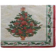 FESTIVE PNSETTA LUNCH NAPKINS 16 COUNT