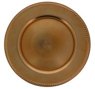 ROSE GOLD PLASTIC PLATE CHARGER 13 INCH