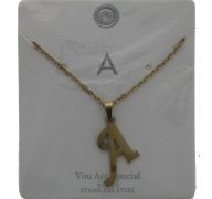 A GOLD-SILVER LETTER NECKLACE