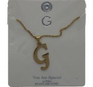 G GOLD-SILVER  LETTER NECKLACE