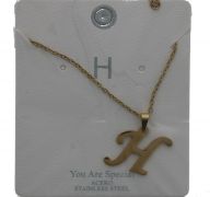 H GOLD-SILVER  LETTER NECKLACE