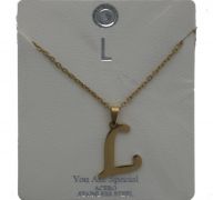 L GOLD-SILVER  LETTER NECKLACE