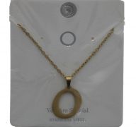 O GOLD-SILVER LETTER NECKLACE